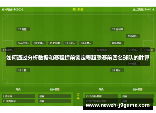 如何通过分析数据和赛程提前锁定粤超联赛前四名球队的胜算 如何通过分析数据和赛程提前锁定粤超联赛前四名球队的胜算